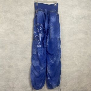 Zumba Wear Pants Small Blue Cargo Converts To Capri Soft Denim Dance Fitness